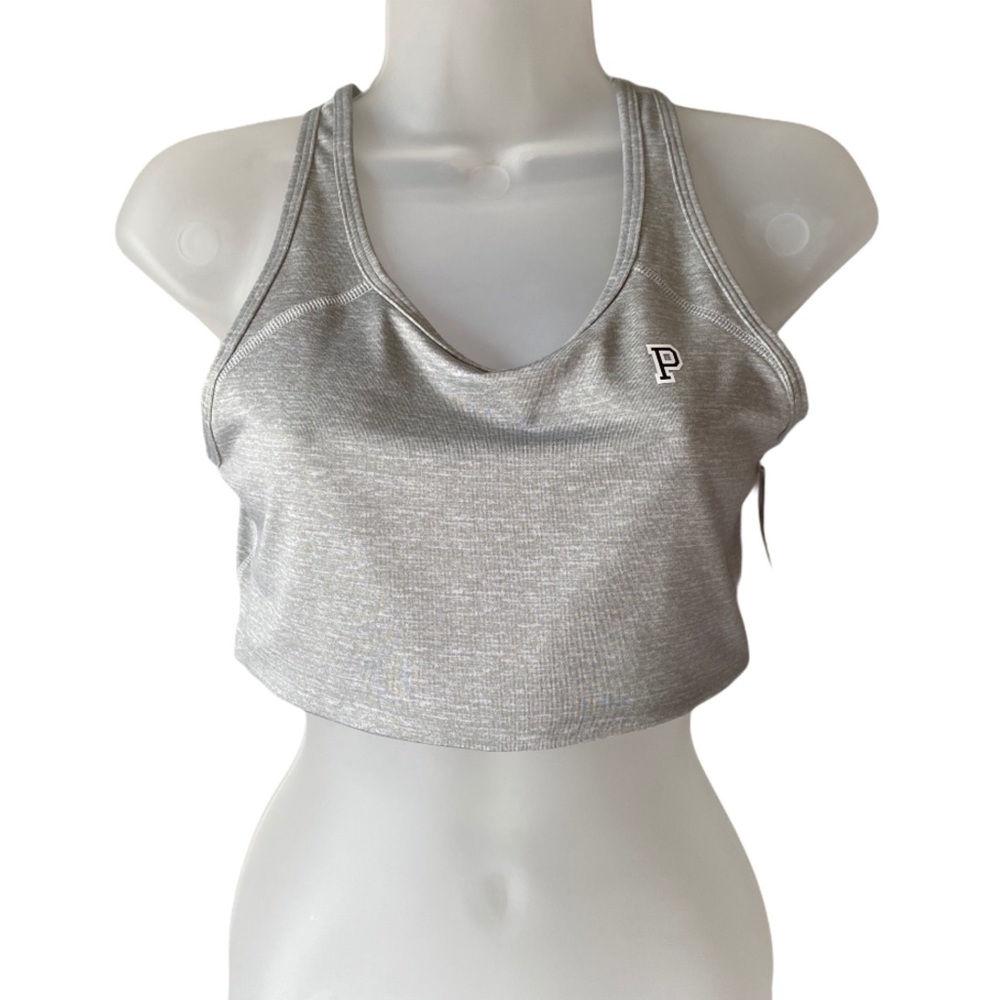 NWT Pink Victoria’s Secret Gray Varsity Sports Bra
